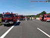 Umsturz - Stromleitung auf Fahrbahn, A3 Richtung Würzburg, 02.06.2020