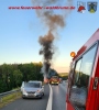 PKW Brand, A3 Richtung Frankfurt, 25.06.2020